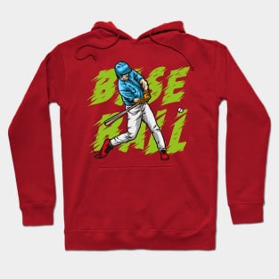 baseball player hitting the ball Hoodie